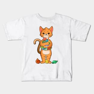 Shell collecting cat Kids T-Shirt